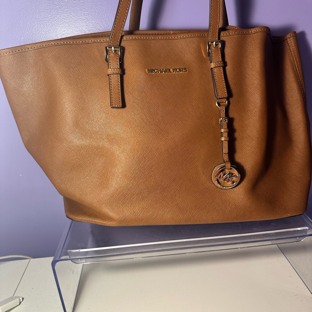 Michael Kors Tan Leather Tote Bag